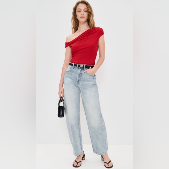 NWT Reformation cello knit top in lipstick red size large - Picture 9 of 9